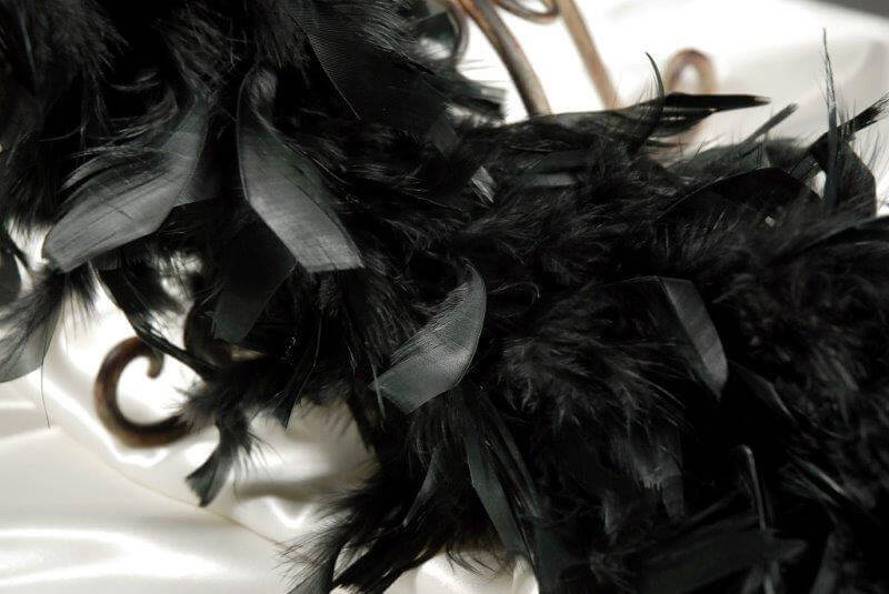 Black Feather Boa 76" x 9" wide