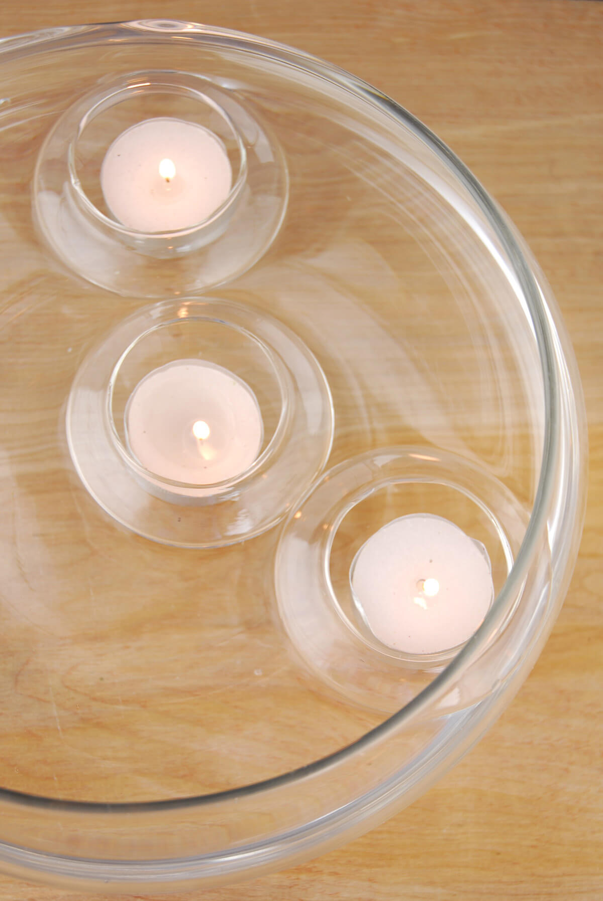 Floating Glass Tealight Candle Holders 12 Pcs