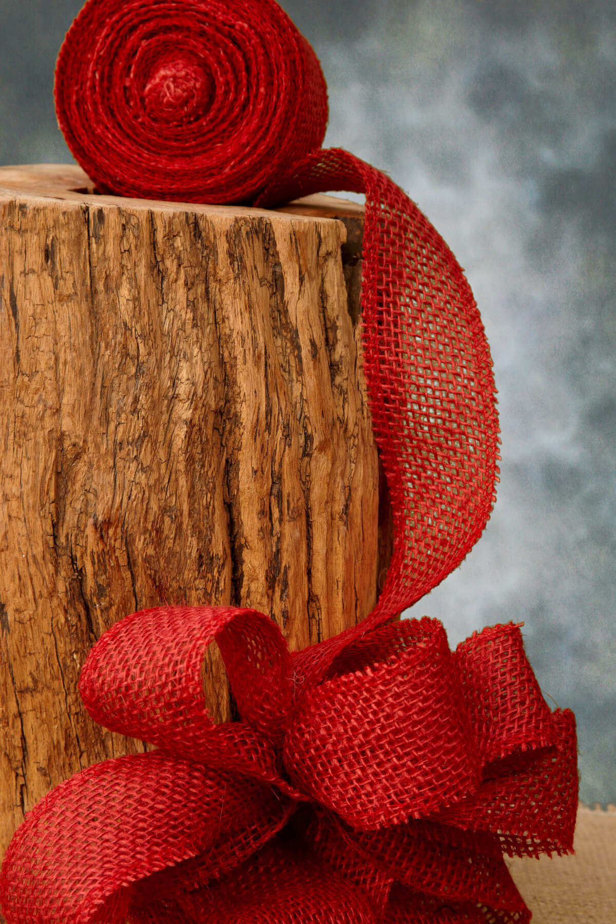 Red 2" Burlap Ribbon 10 yards