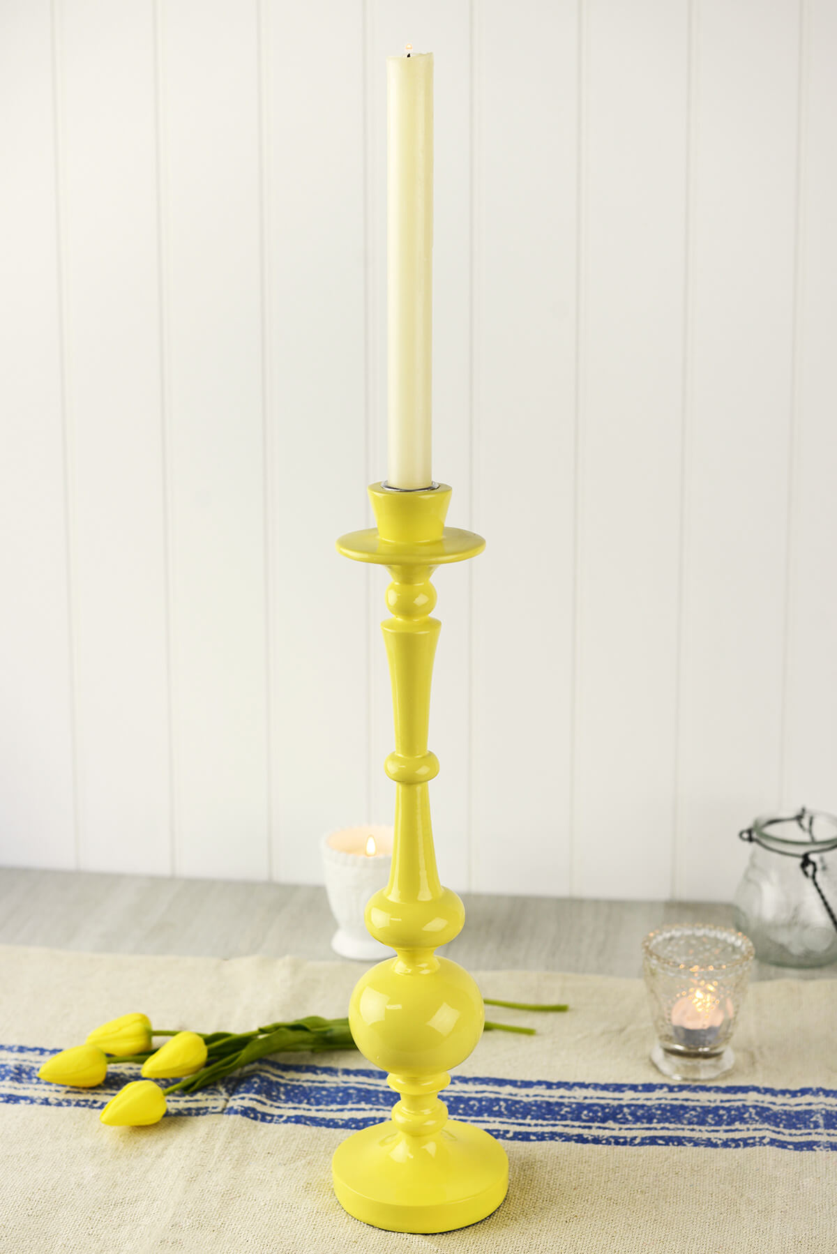 Yellow Jaune 15 Taper Candle Holder 7048