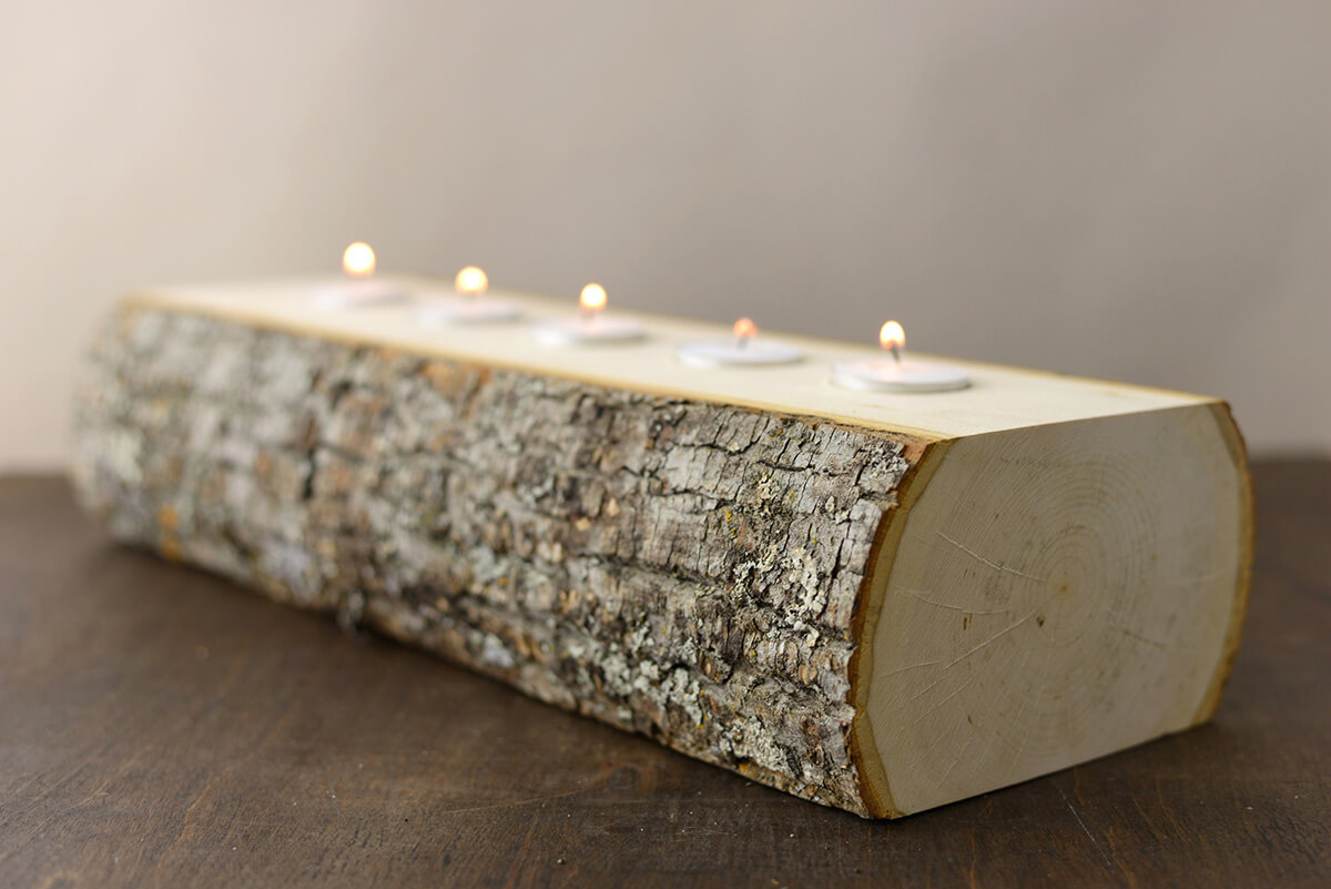 Candle Holder Log Tealights