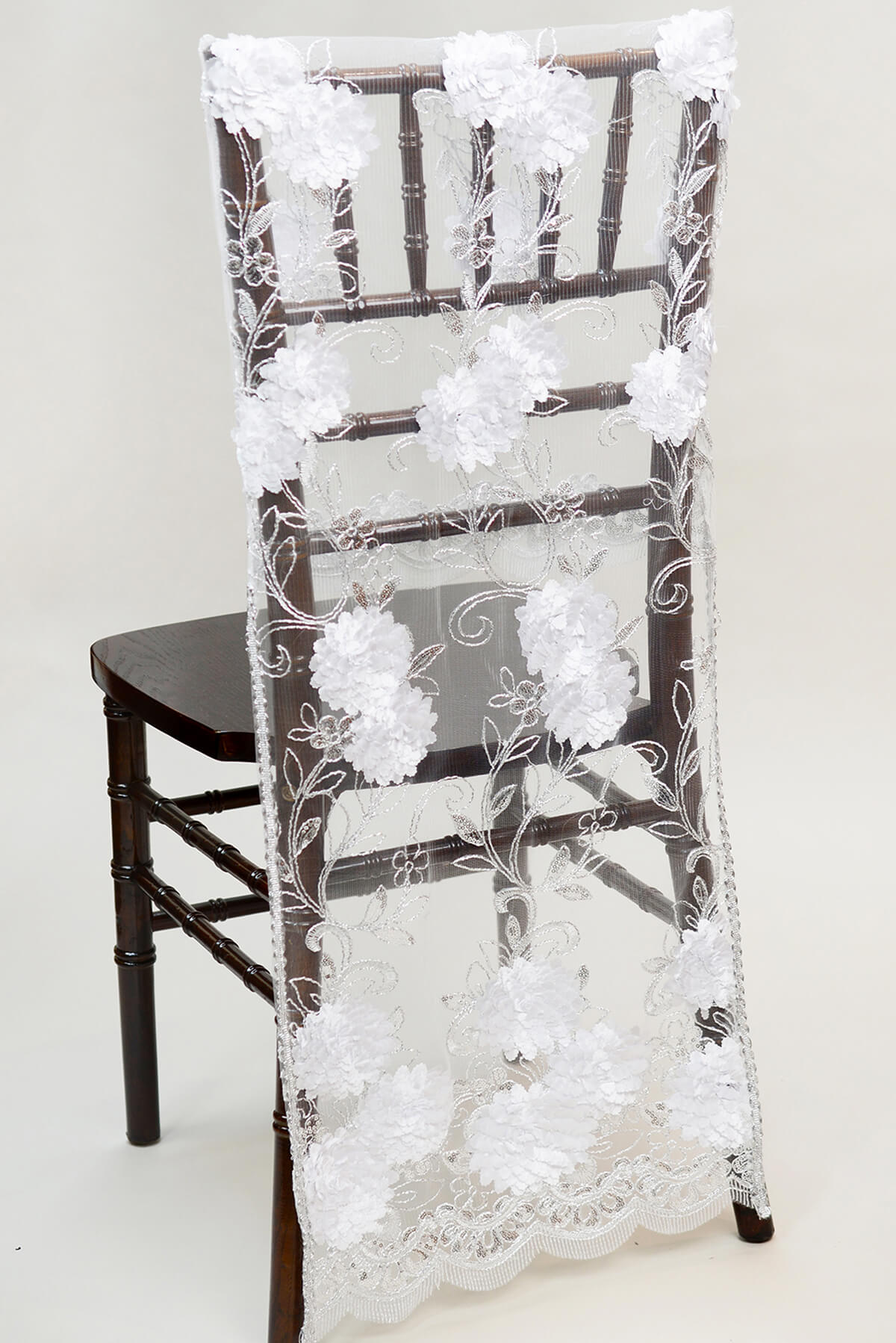 Chiavari Chair Covers White Floral 3107