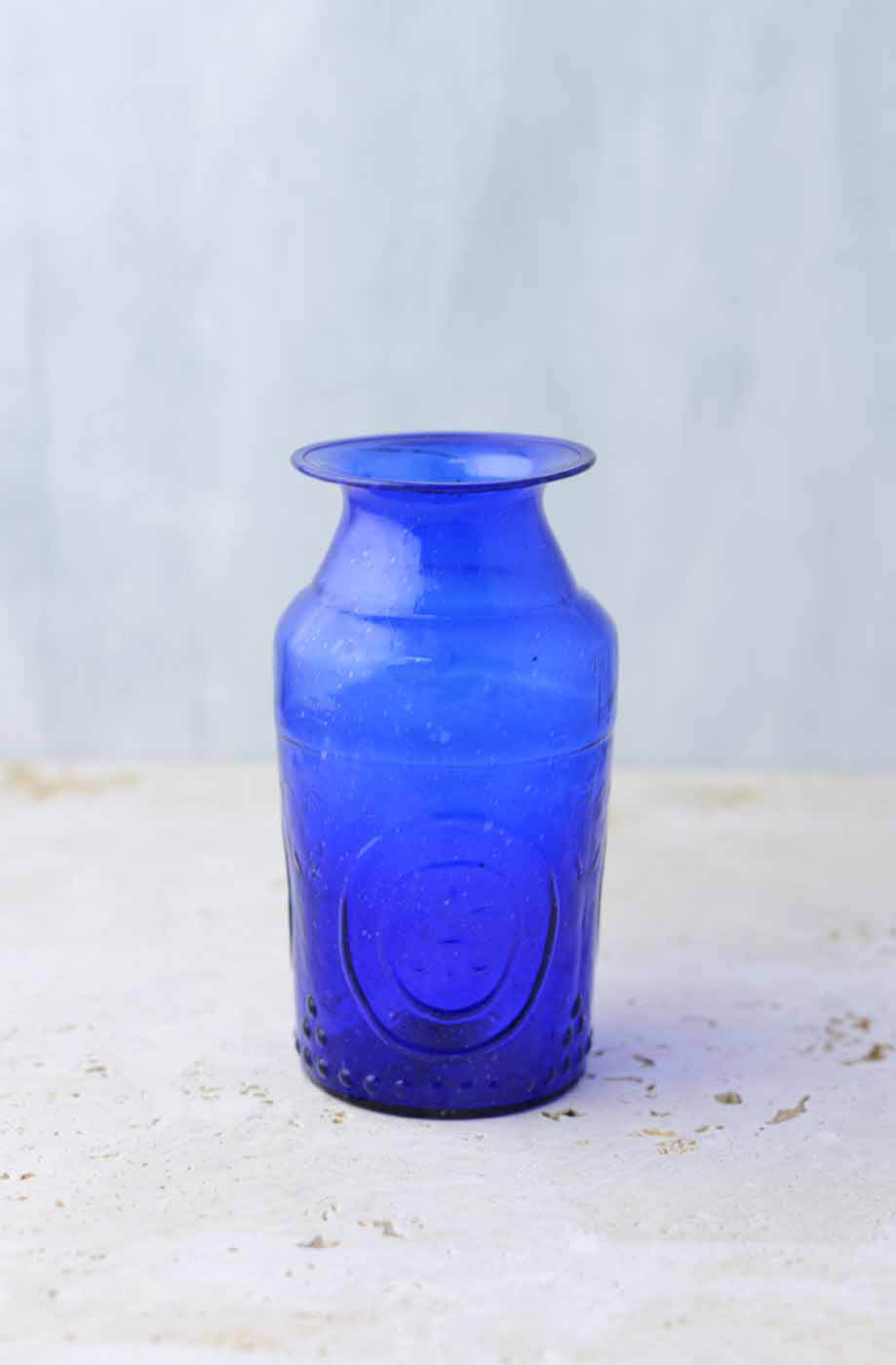 Cobalt Blue Glass Vases 5 25in
