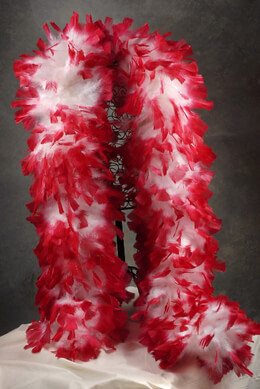 White & Red Boa 72in