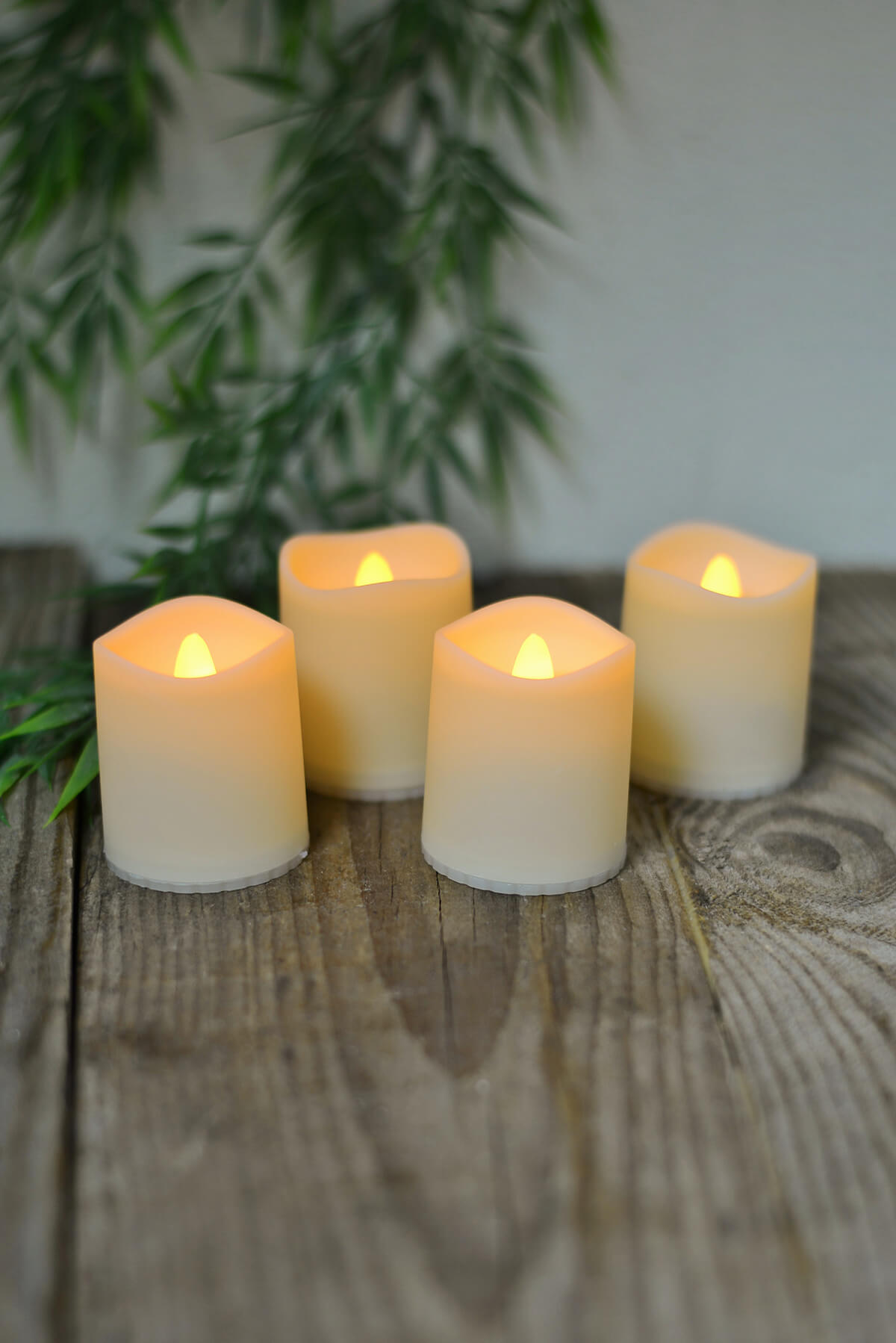 Led Votive Candles Ivory Set Of