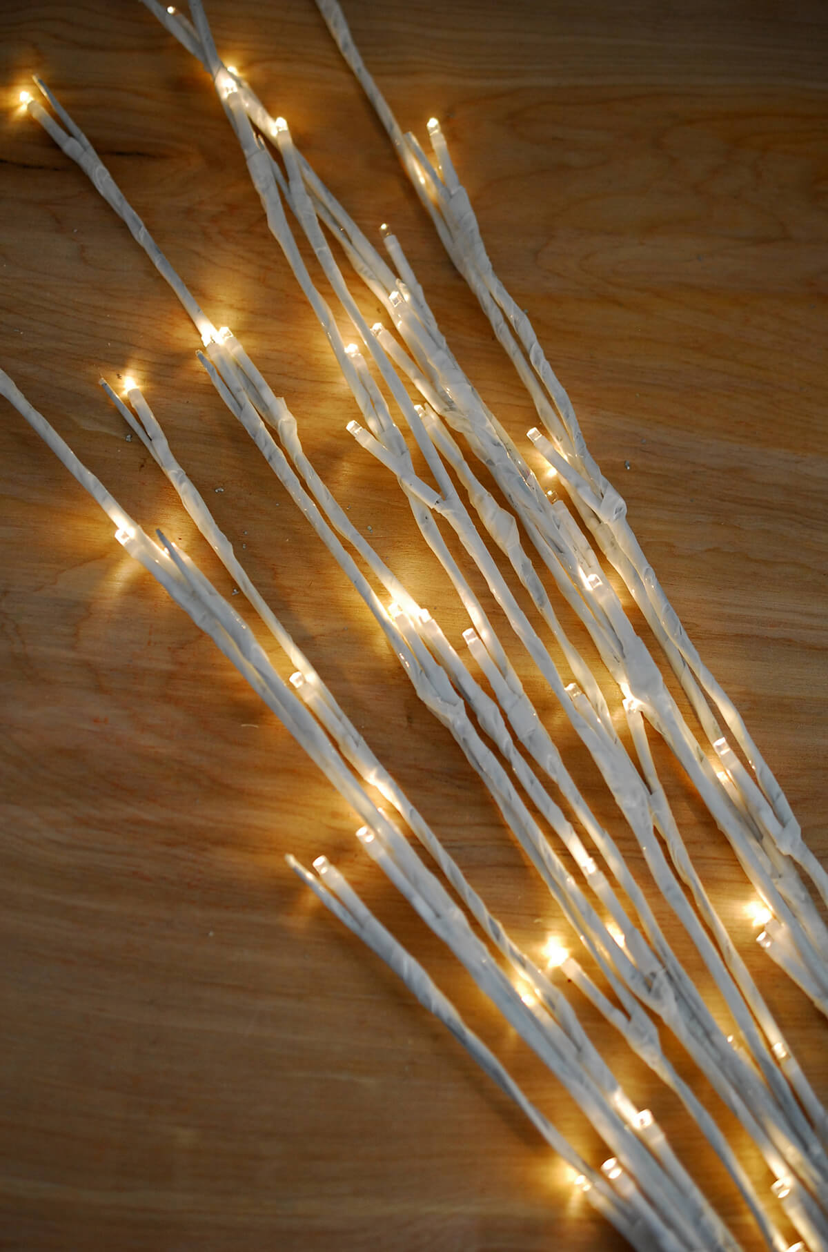 White 27" Lighted Branches LED Battery Operated 20 Warm White
