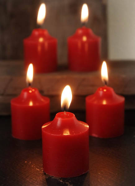 Scented Red Votive Candles 12pc
