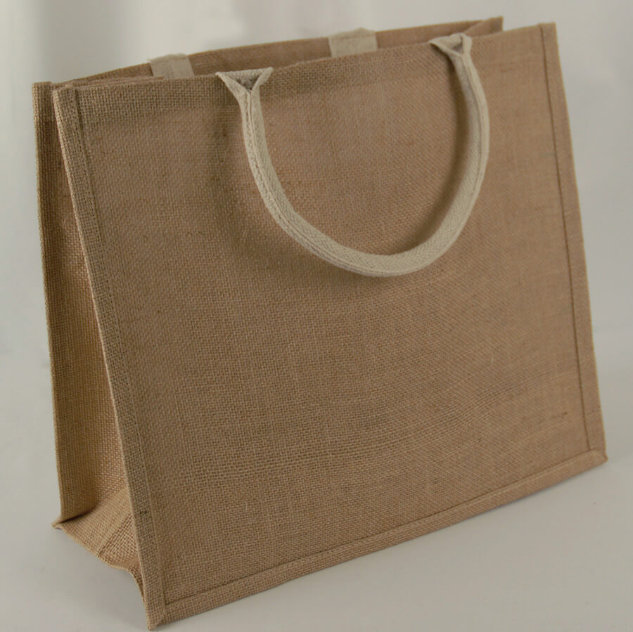 Burlap Tote Bag with Sleeve Pocket 15