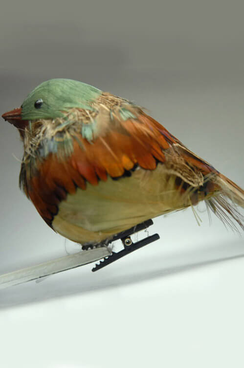 Artificial Birds Chubby Robin with Clip 5.5in