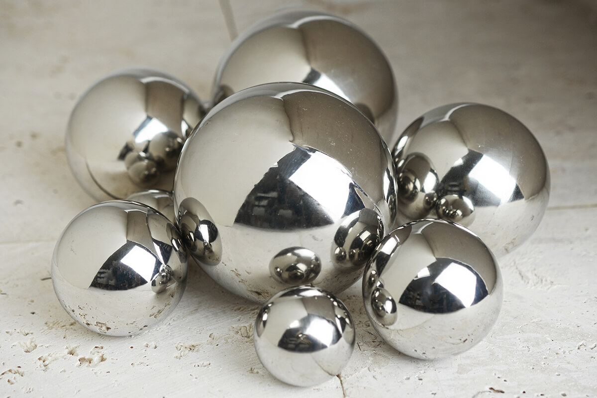 9 Abbott Steel Decorative Balls