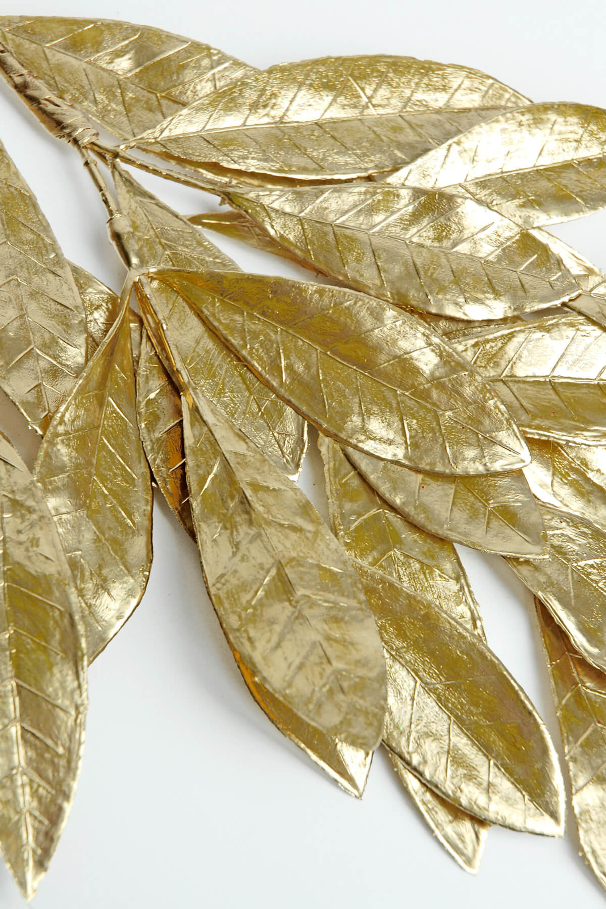 6 Metallic Gold Bay Leaf Sprays