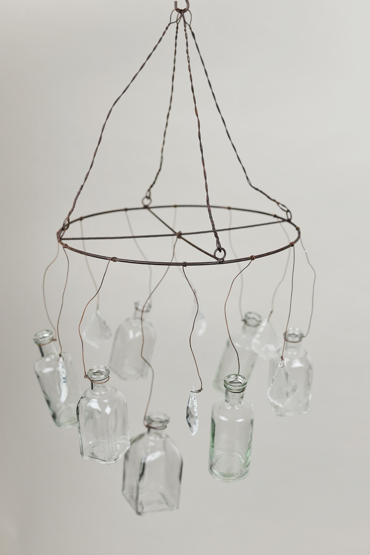 Bottle Chandelier 12x24in