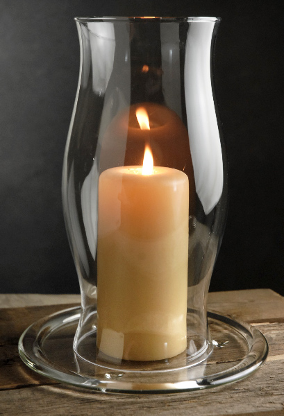 Glass Hurricane Candle Shade 11.5in