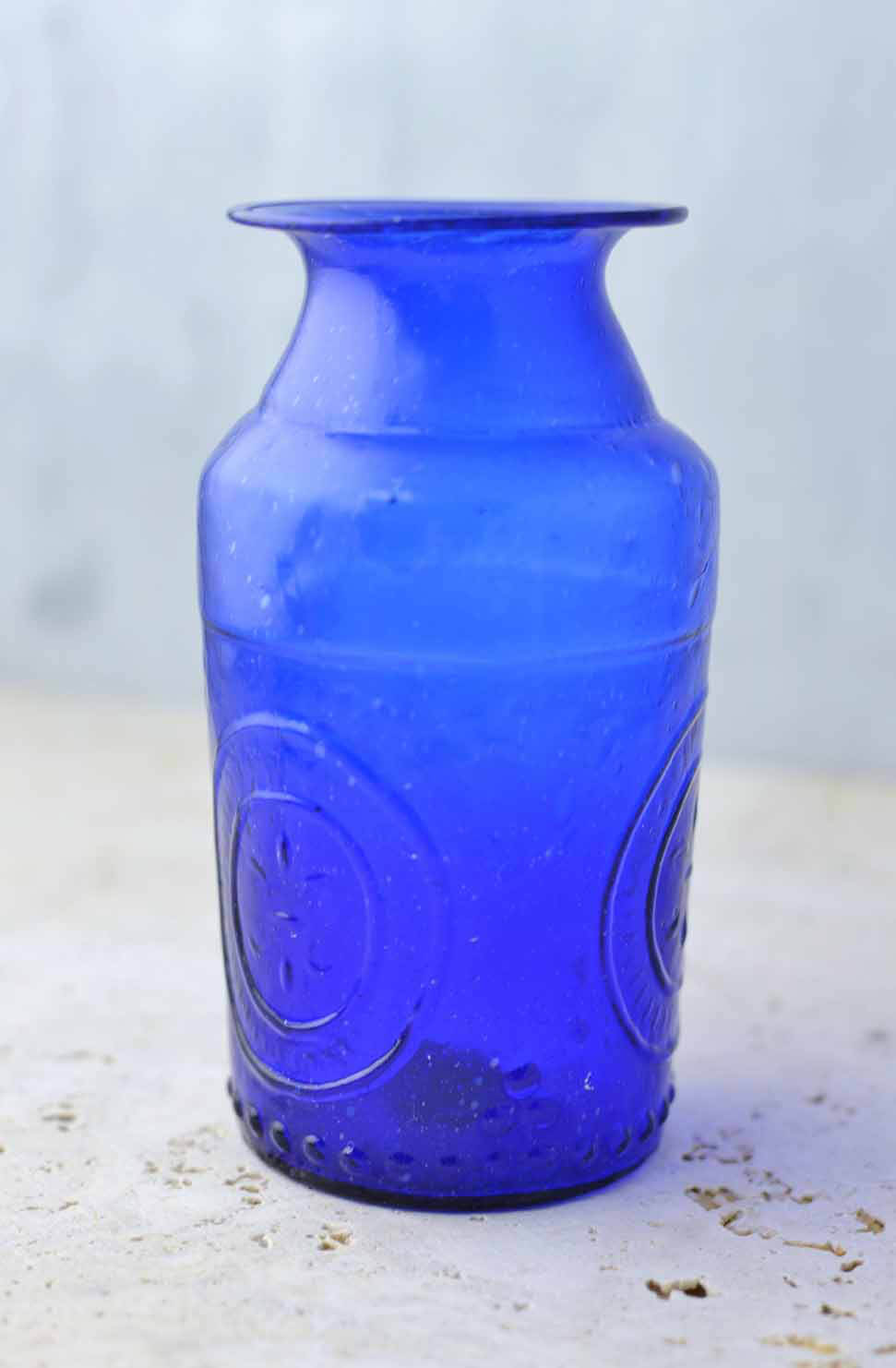 Cobalt Blue Glass Vases 5.25in