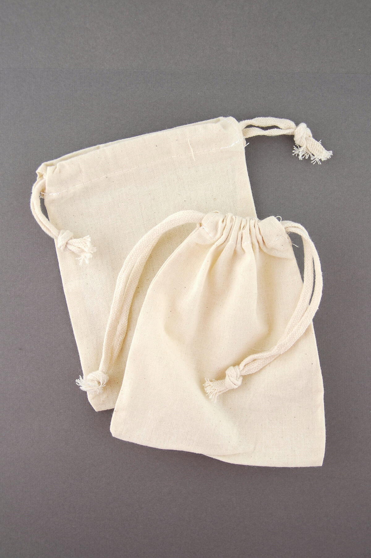 12 Cotton Drawstring 5x6 Favor Bags