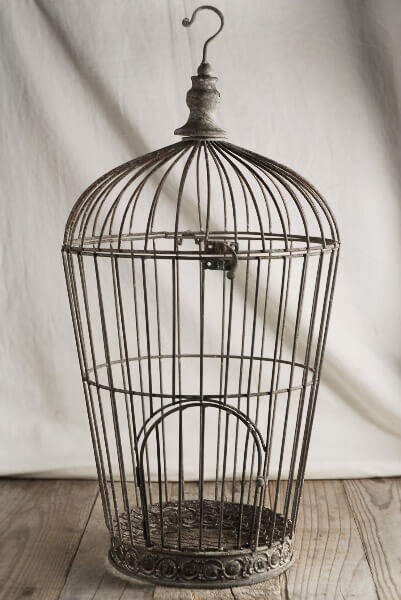 Distressed Wire Birdcage Pompeii 21in