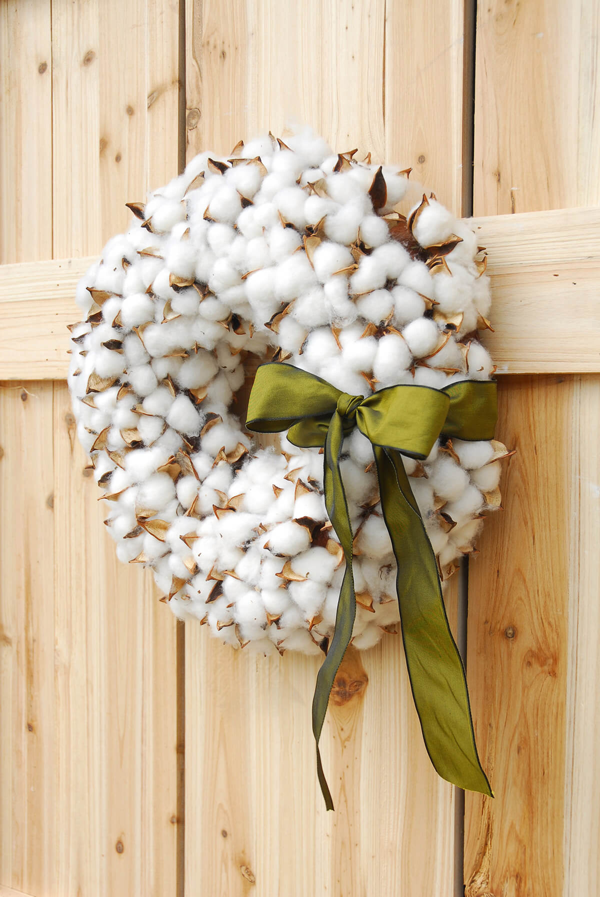 Faux Cotton Wreath