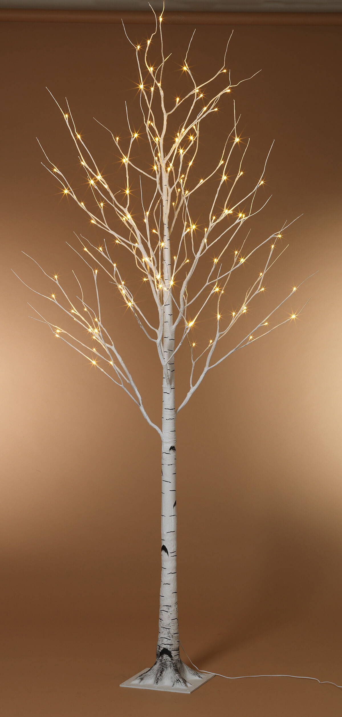 8 Foot LED Lighted Birch Tree Warm White