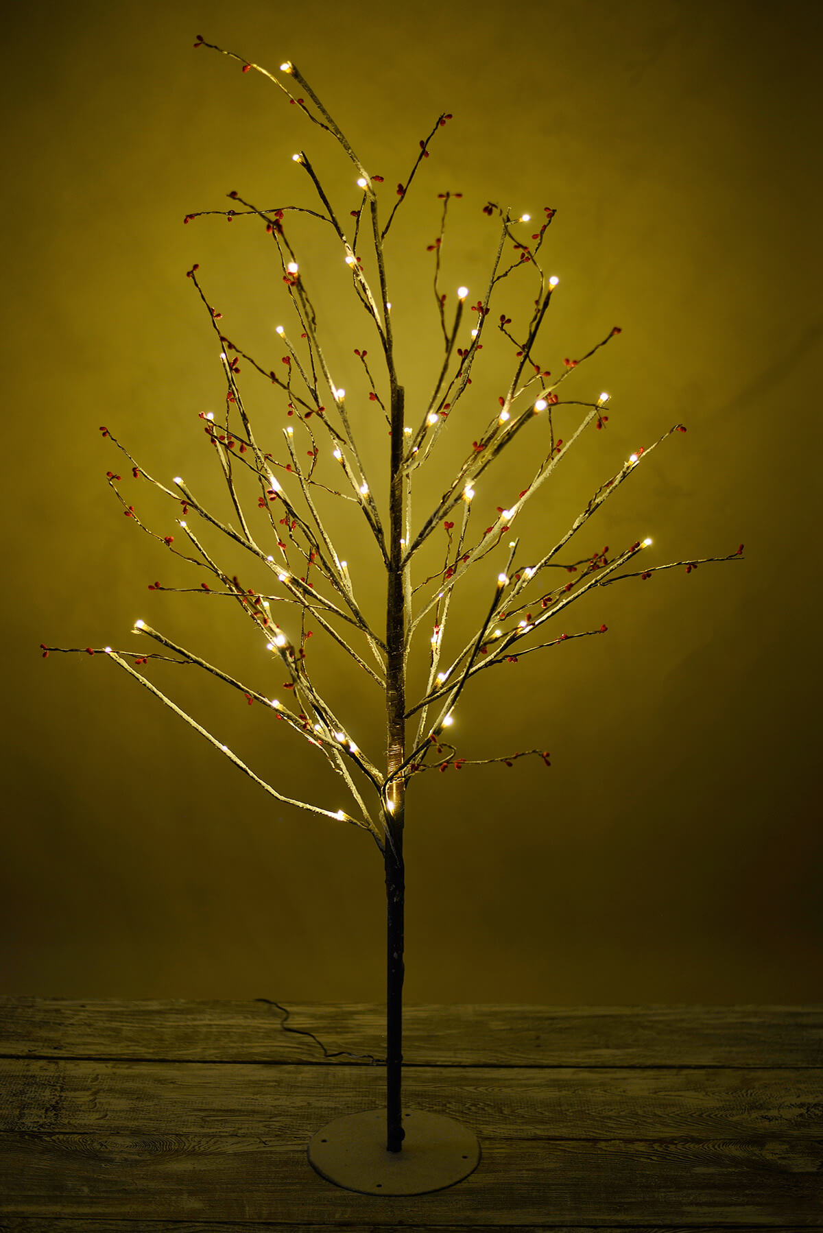 Snow Covered Birch with Berries LED 4ft Artificial Trees