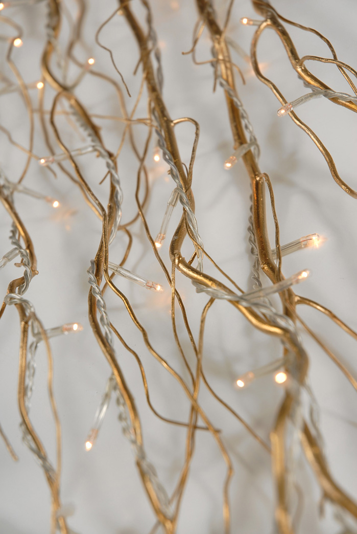 Lighted Natural Gold Willow Branches 39in