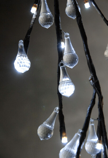 Lighted LED Teardrop Crystal Willow Branch Lights