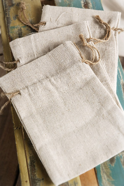 Small Linen Favor Bags 5x7