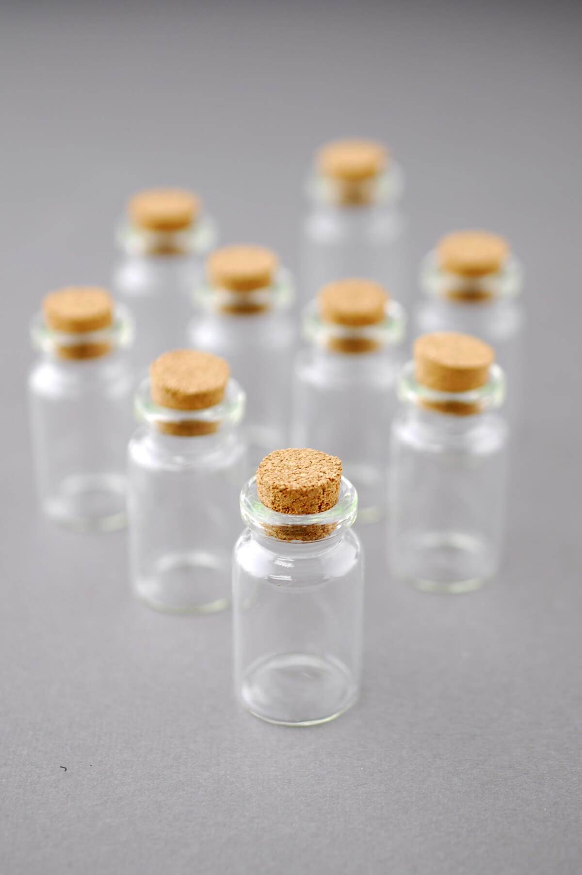 Mini Glass Bottles with Cork 7ml 1.5in (Pack of 12)