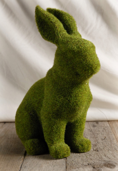 moss rabbit figurine