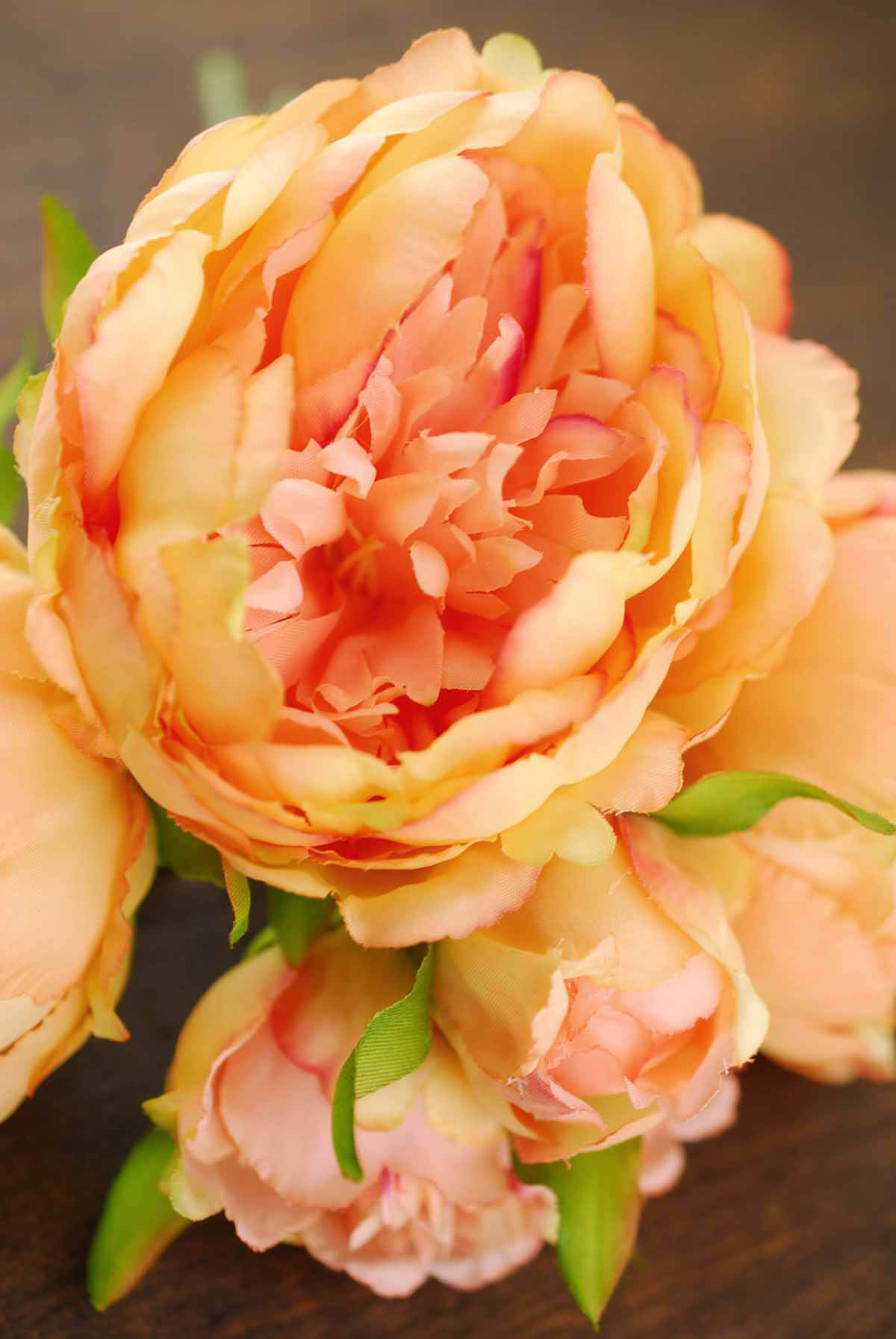 Coral Orange Peony Bouquet