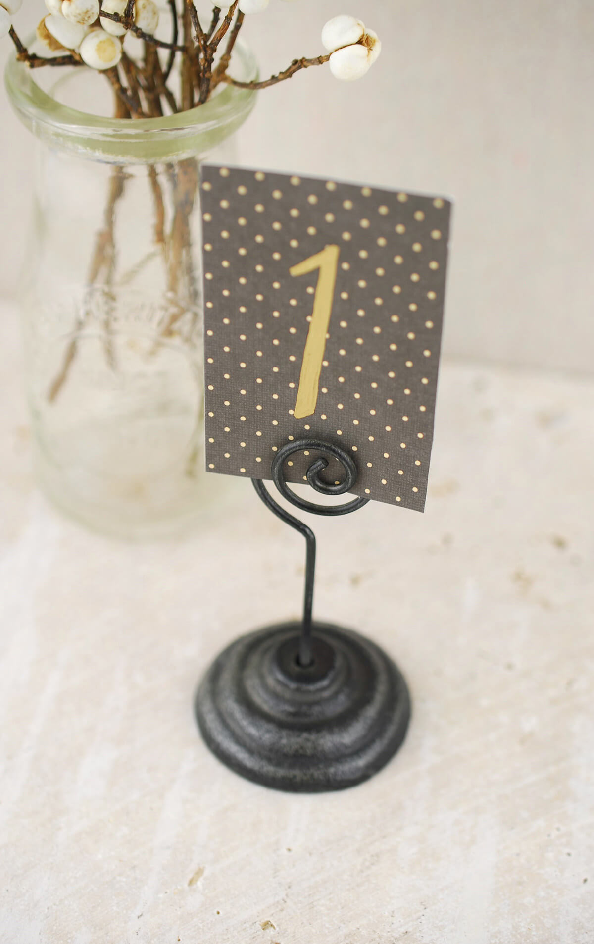 Metal Place Card Holder