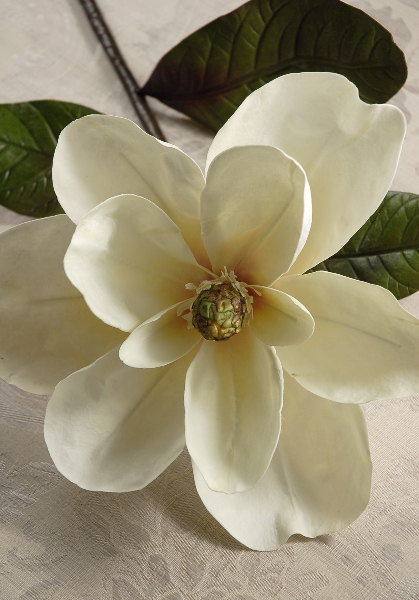 Deluxe White Silk Magnolias 34 