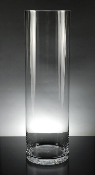 Tall Clear Glass 20" Cylinder Vases