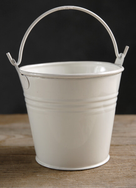 Metal Bucket White