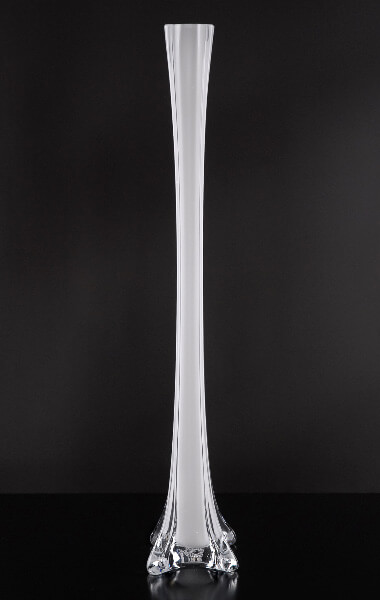 White Glass Eiffel Tower Vases 20