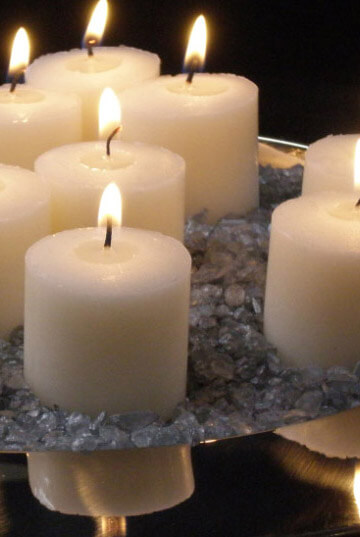 24 Ivory Votive Candles 10 Hour Unscented